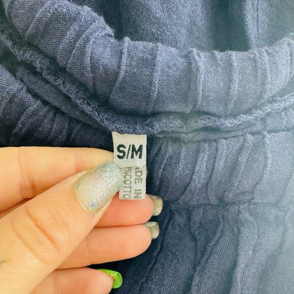 Women’s Navy Blue Wide Leg Harem Pants Size S/M - Picture 7 of 9